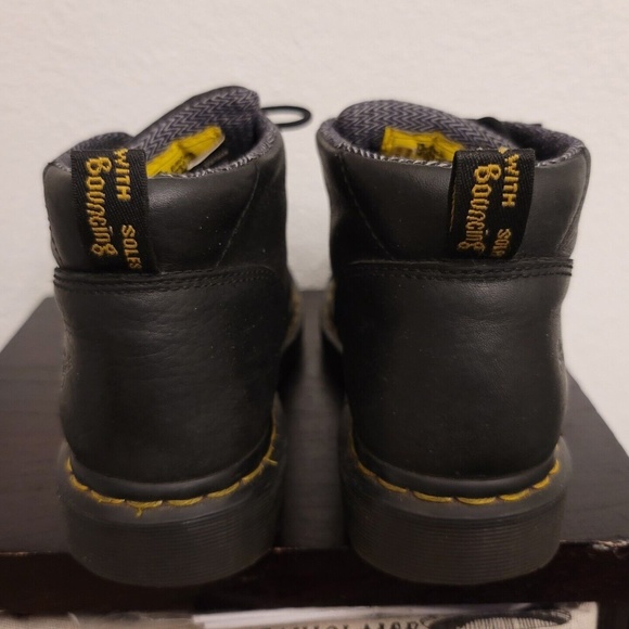 Dr. Martens Men’s Size 6M Industrial Steel Toe Black Leather Work Boots EUC main image 11